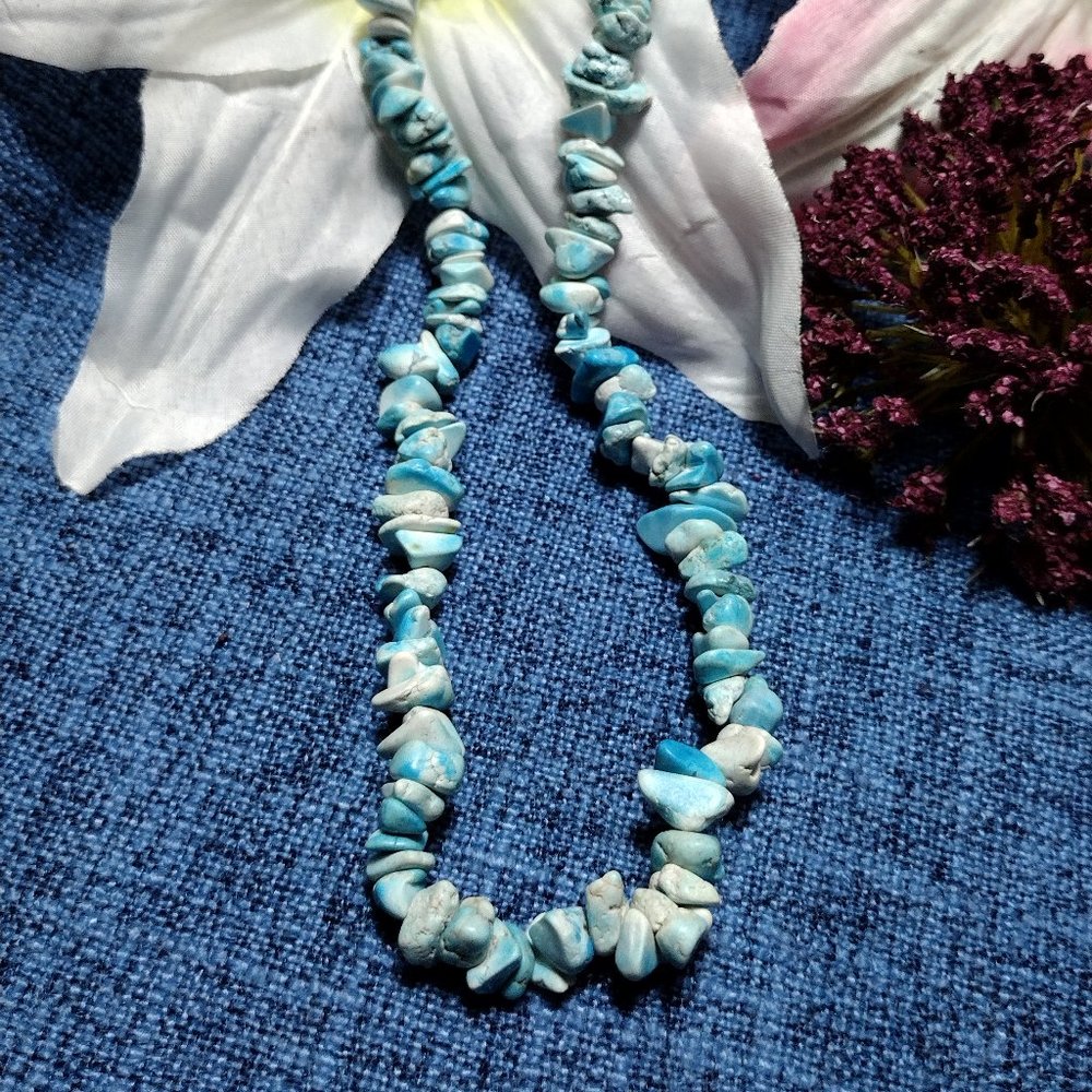 Blue Puka shell necklace